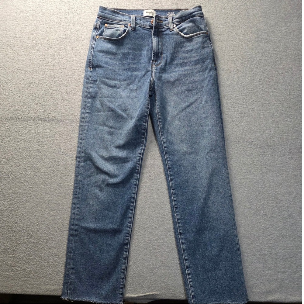 Kensie Jeans The Allie  High Rise Slim Straight Womens 6/28 Blue Stretch Denim